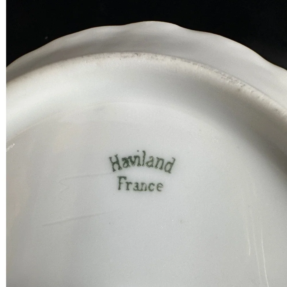 Haviland Limoges Gravy Boat Attached Underplate Schleiger 788 Floral Gold 9in